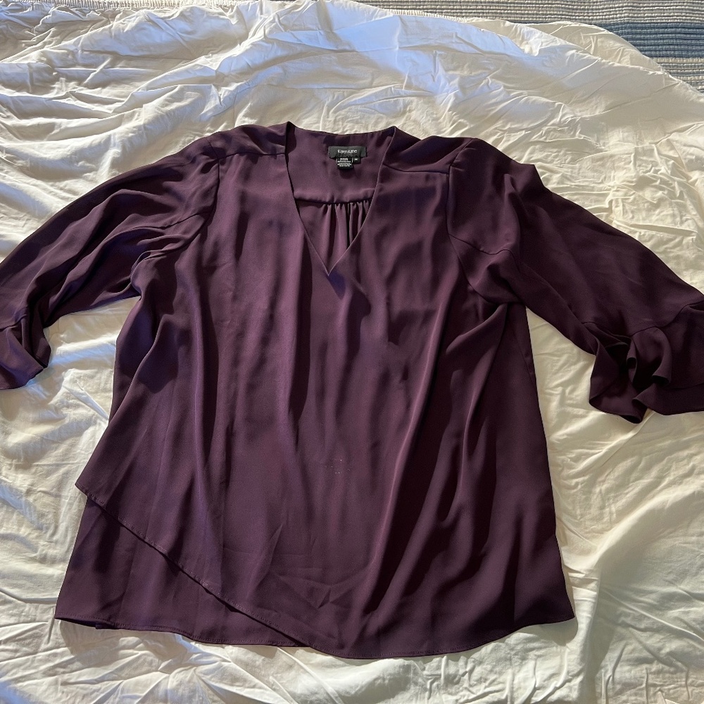 Karen Kane Plus Size Purple Blouse